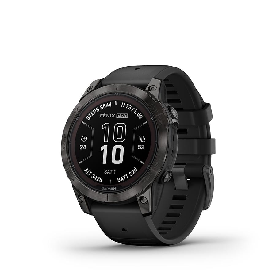 Garmin fenix 7 Pro Sapphire Solar Grey, Wristband: Black - Silicone Watches