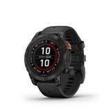 Garmin fenix 7 Pro Solar, Glass Garmin, fenix 7 Pro Solar, Glass, Watch, Watch Color: Slate Grey, Wristband: Black - Silicone Watches