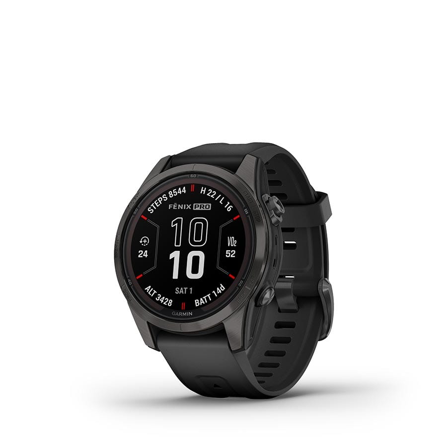 Garmin fenix 7S Pro Sapphire Solar Grey, Wristband: Black - Silicone Watches