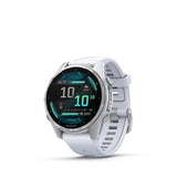 Garmin fenix 8 AMOLED 43mm Garmin, fenix 8 AMOLED 43mm, Watch, Watch Color: Silver, Wristband: Whitestone - Silicone Watches