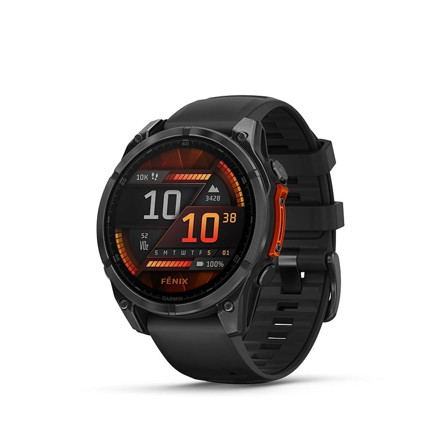 Garmin fenix 8 AMOLED 47mm Garmin, fenix 8 AMOLED 47mm, Watch, Watch Color: Slate Grey, Wristband: Black - Silicone Watches