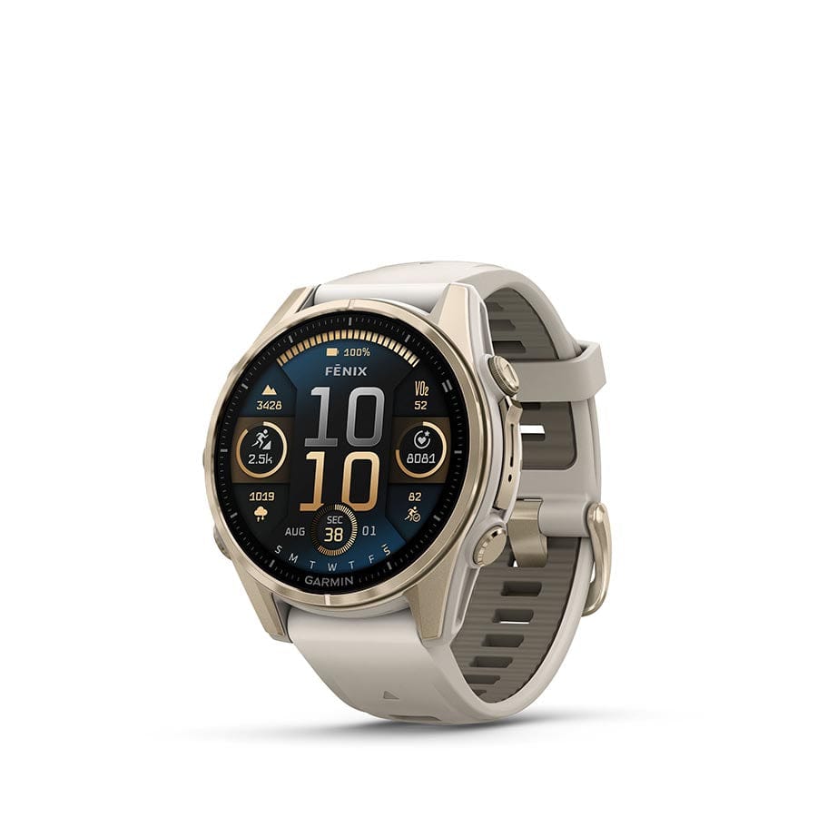 Garmin fenix 8 AMOLED Sapphire 43mm Gold, Wristband: Gray/ Dark Sandstone - Silicone Watches