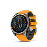 Garmin fenix 8 AMOLED Sapphire 47mm Titanium, Wristband: Orange/ Graphite - Silicone Watches