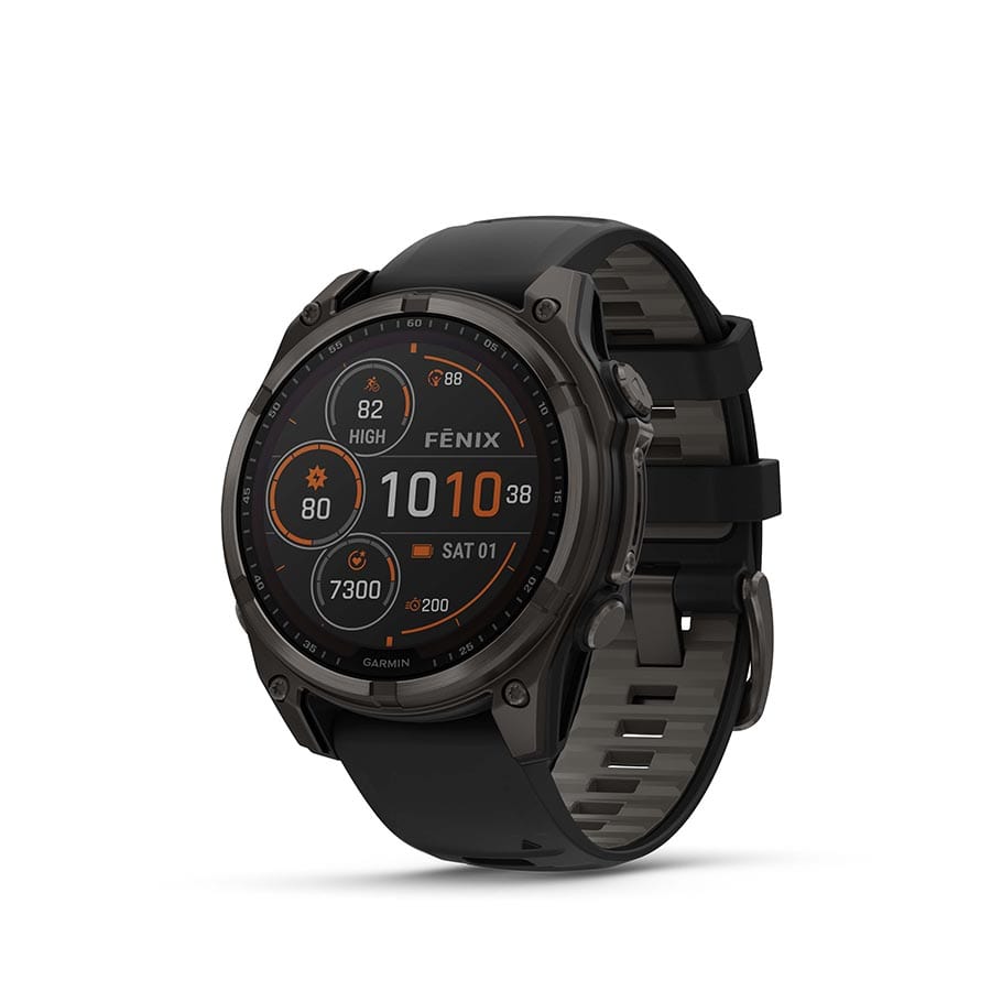 Garmin fenix 8 Solar Sapphire 47mm Grey, Wristband: Black/ Pebble Gray - Silicone Watches