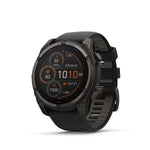 Garmin fenix 8 Solar Sapphire 51mm Grey, Wristband: Black/ Pebble Gray - Silicone Watches
