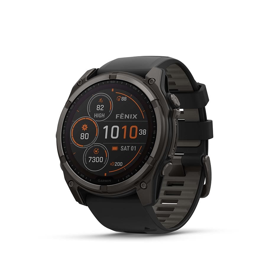 Garmin fenix 8 Solar Sapphire 51mm Grey, Wristband: Black/ Pebble Gray - Silicone Watches