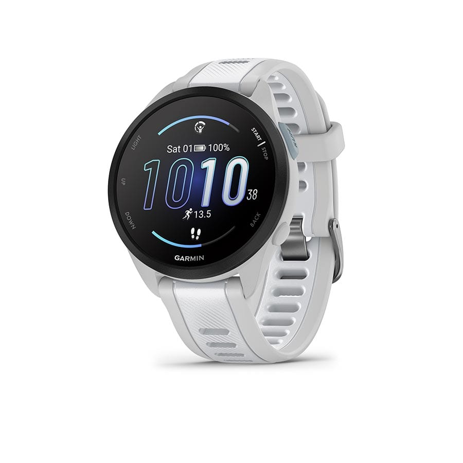 Garmin Forerunner 165 Music Grey, Wristband: Whitestone - Silicone Watches