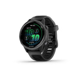 Garmin Forerunner 570 SmartWatch - 42mm, Whitestone/Cloud Blue Slate Grey, Wristband: Translucent Black/Black - Silicone Accessories - Computers
