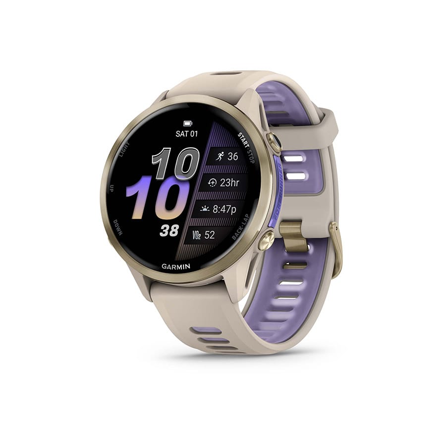 Garmin Forerunner 970 French Grey, Wristband: French Grey/Translucent Indigo - Silicone Watches