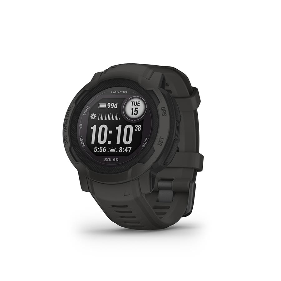 Garmin Instinct 2 Solar Garmin, Instinct 2 Solar, Watch, Watch Color: Graphite, Wristband: Graphite - Silicone Watches