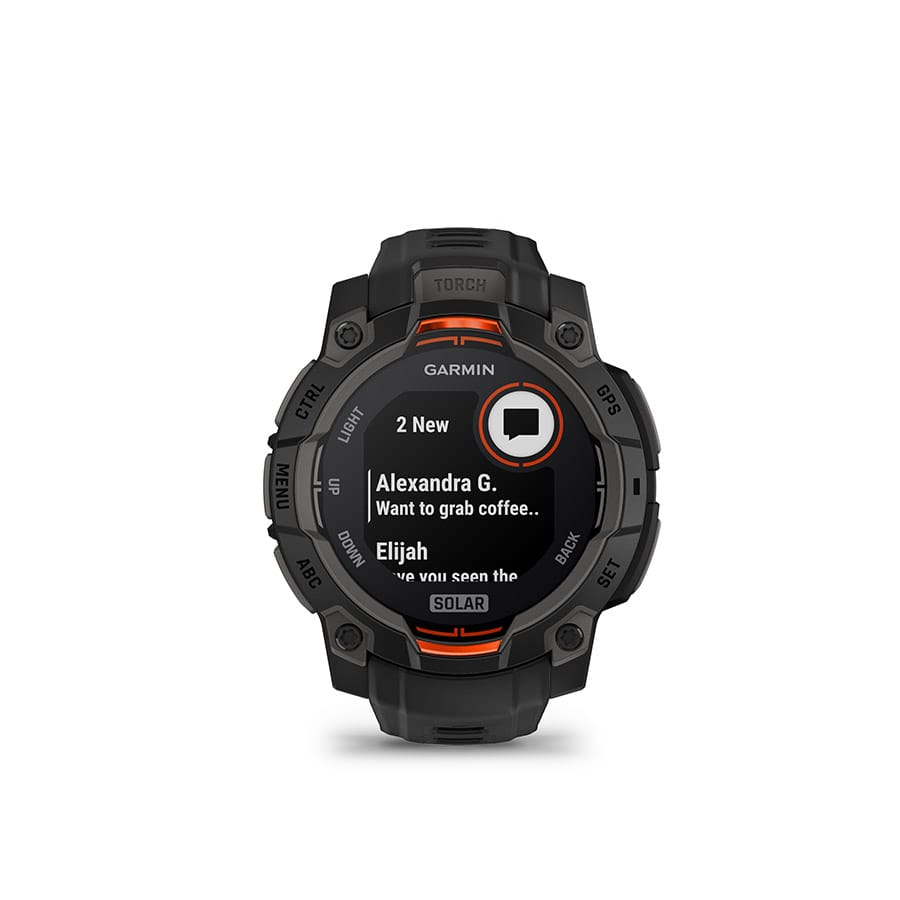 Garmin Instinct 3 45mm Solar Garmin, Instinct 3 45mm Solar, Watch, Watch Color: Black, Wristband: Black - Silicone Watches