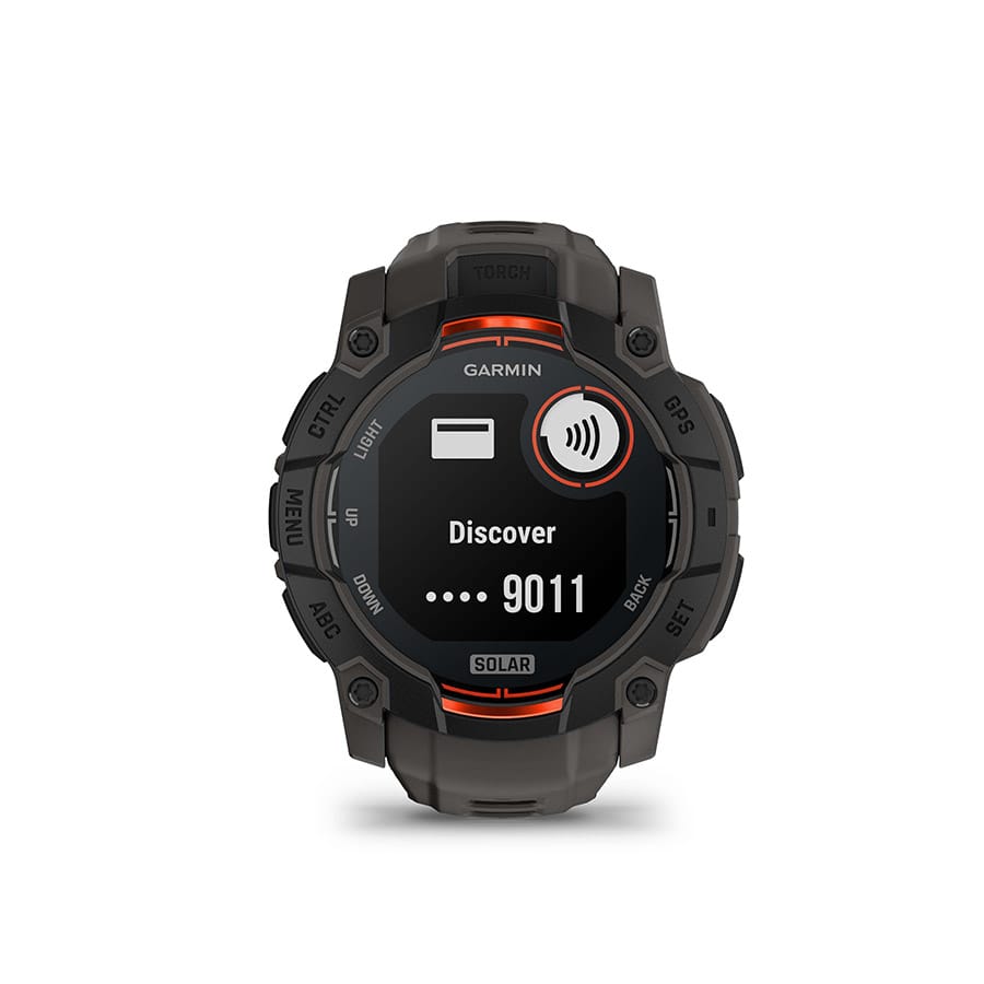 Garmin Instinct 3, 50mm Solar Garmin, Instinct 3 50mm Solar, Watch, Watch Color: Black, Wristband: Charcoal - Silicone Watches