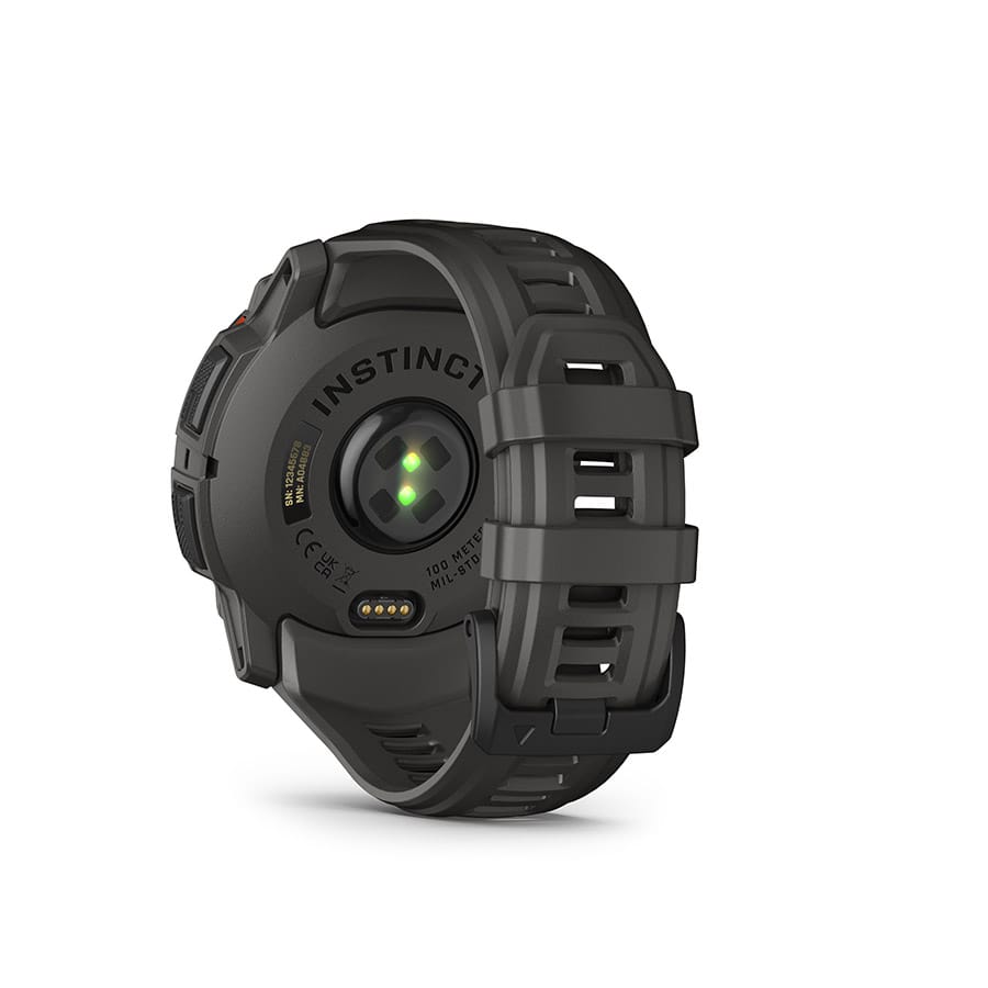 Garmin Instinct 3, 50mm Solar Garmin, Instinct 3 50mm Solar, Watch, Watch Color: Black, Wristband: Charcoal - Silicone Watches