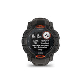 Garmin Instinct 3, 50mm Solar Garmin, Instinct 3 50mm Solar, Watch, Watch Color: Black, Wristband: Charcoal - Silicone Watches