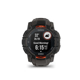 Garmin Instinct 3, 50mm Solar Garmin, Instinct 3 50mm Solar, Watch, Watch Color: Black, Wristband: Charcoal - Silicone Watches