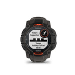Garmin Instinct 3, 50mm Solar Garmin, Instinct 3 50mm Solar, Watch, Watch Color: Black, Wristband: Charcoal - Silicone Watches