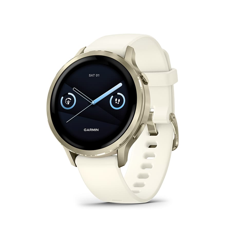 Garmin Venu 4 41mm Lunar Gold, Wristband: Bone - Silicone Watches