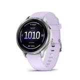 Garmin Venu 4 41mm Silver, Wristband: Periwinkle - Silicone Watches
