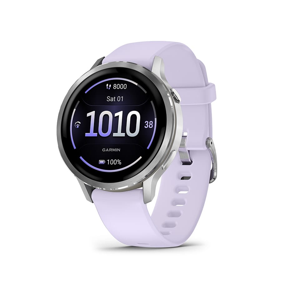 Garmin Venu 4 41mm Silver, Wristband: Periwinkle - Silicone Watches