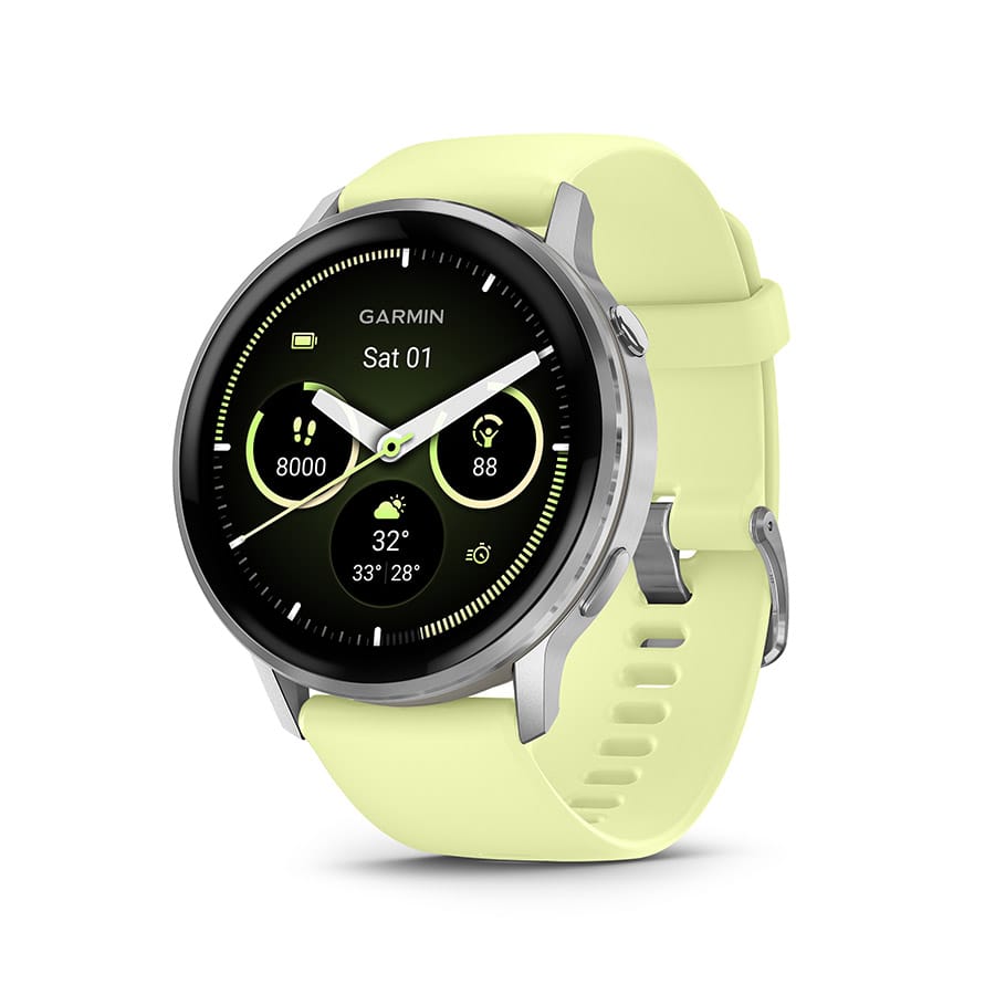 Garmin Venu 4 45mm Silver, Wristband: Citron - Silicone Watches