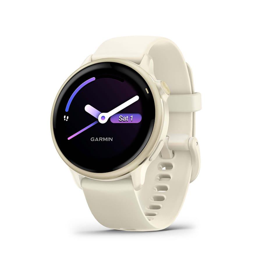Garmin vivoactive 6 Gold, Wristband: Bone - Silicone Watches