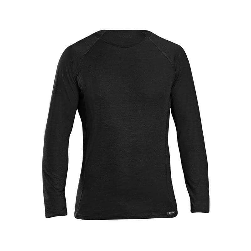 GripGrab Merino Polyfibre Long Sleeve Base Layer Black / XS Apparel - Clothing - Men's Base Layers