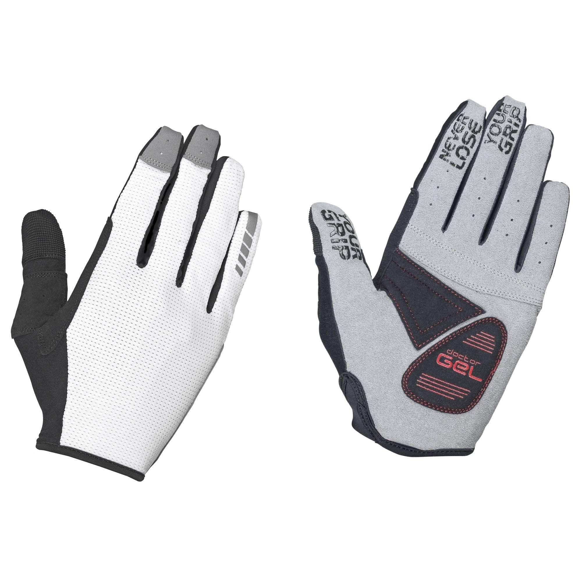 GripGrab Shark Padded Full Finger Gloves White / Small Apparel - Apparel Accessories - Gloves - Mountain