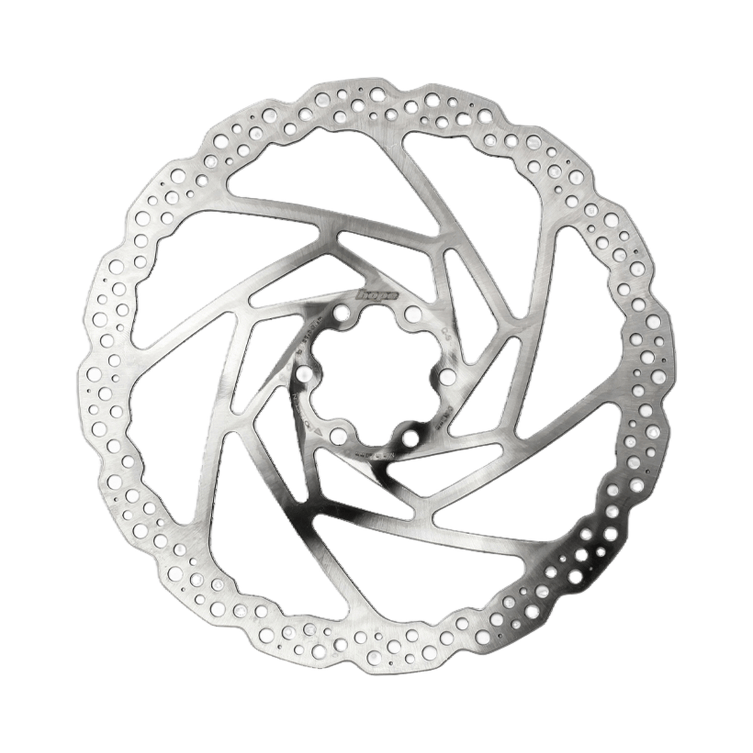 Hope BRAKE DISC 180MM X 2.3MM 6 BOLT FIXED STAINLESS silver Parts - Brake Rotors - 6 Bolt
