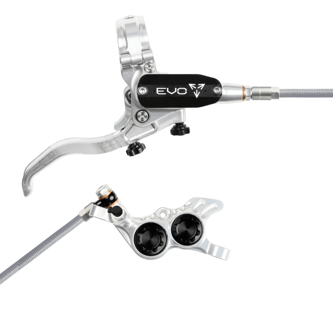 Hope Brake EVO GR4 No Rotor BRAIDED RH- Silver/Black Parts - Brake Sets