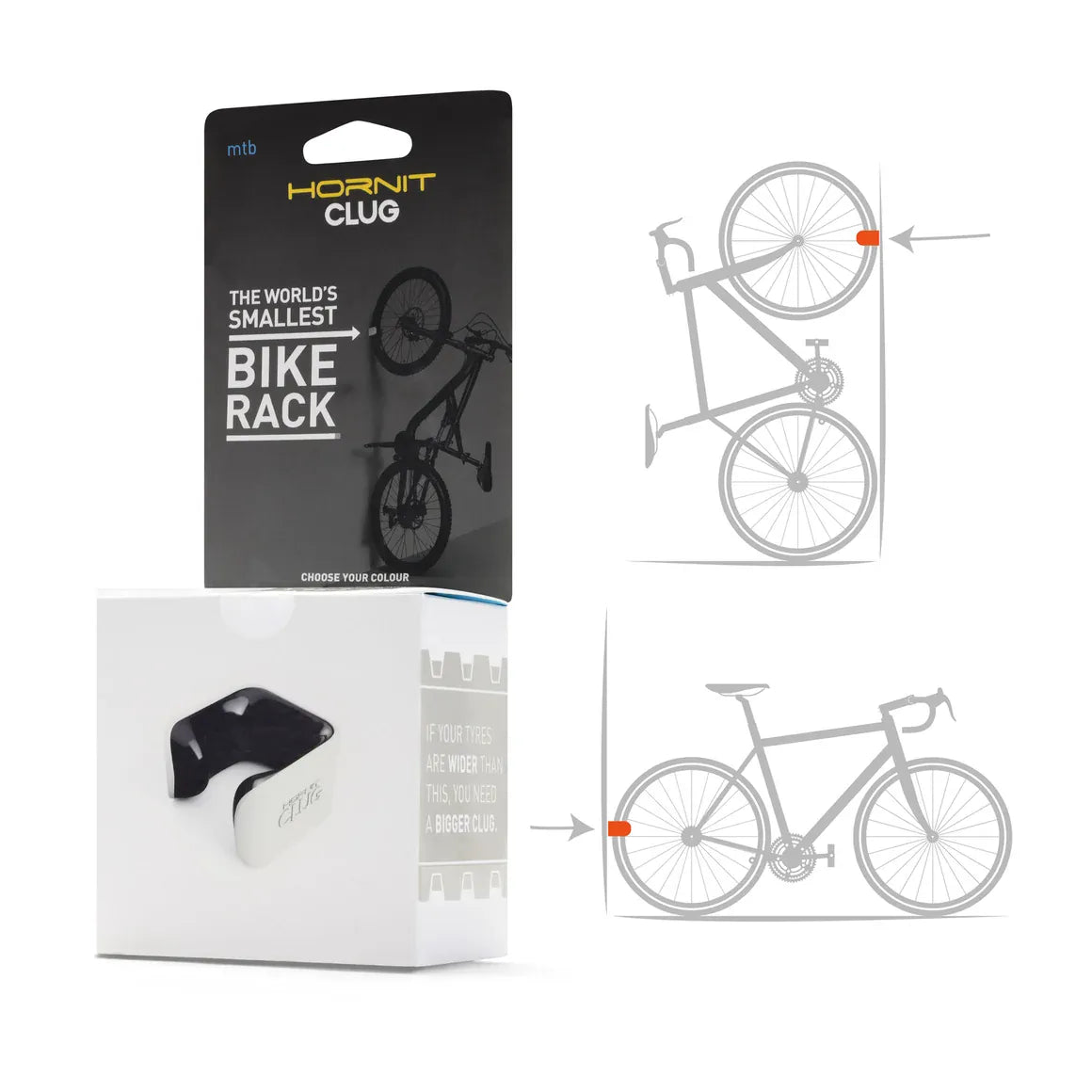 Hornit CLUG Wall Mount - Roadie (23mm - 32mm) Accessories - Storage Stands