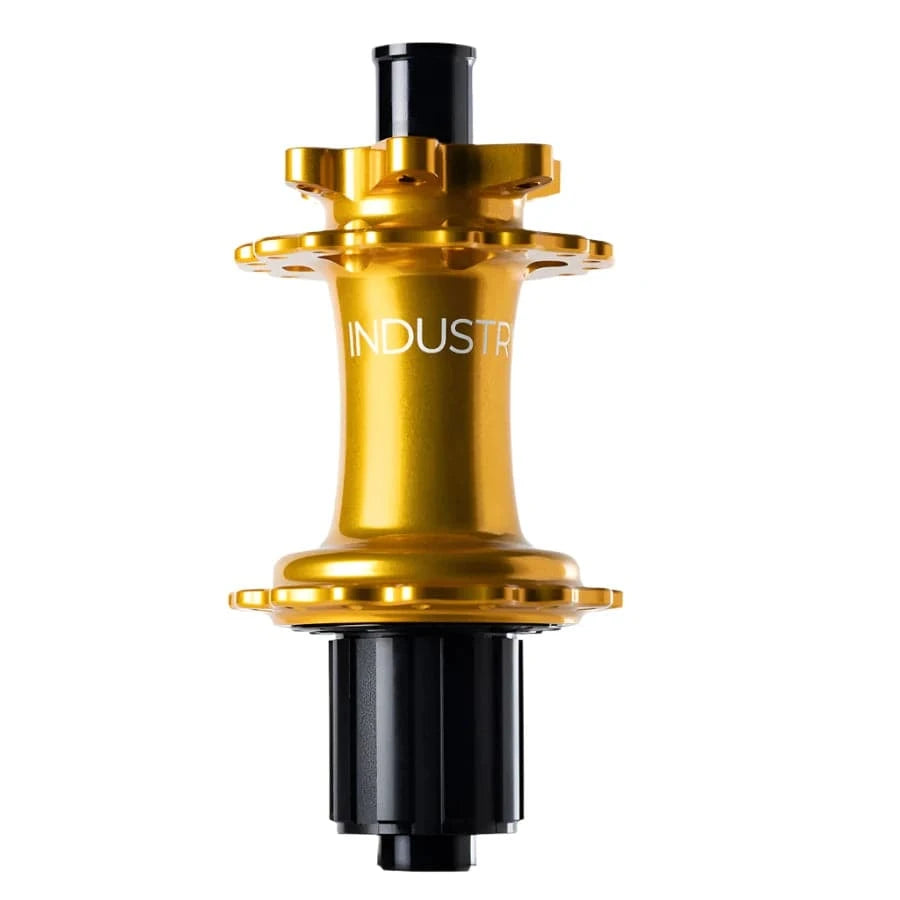 Industry Nine Hydra 2 Boost MicroSpline 32H, 12mm TA, 148mm, Shimano Micro Spline, Gold Disc Hubs