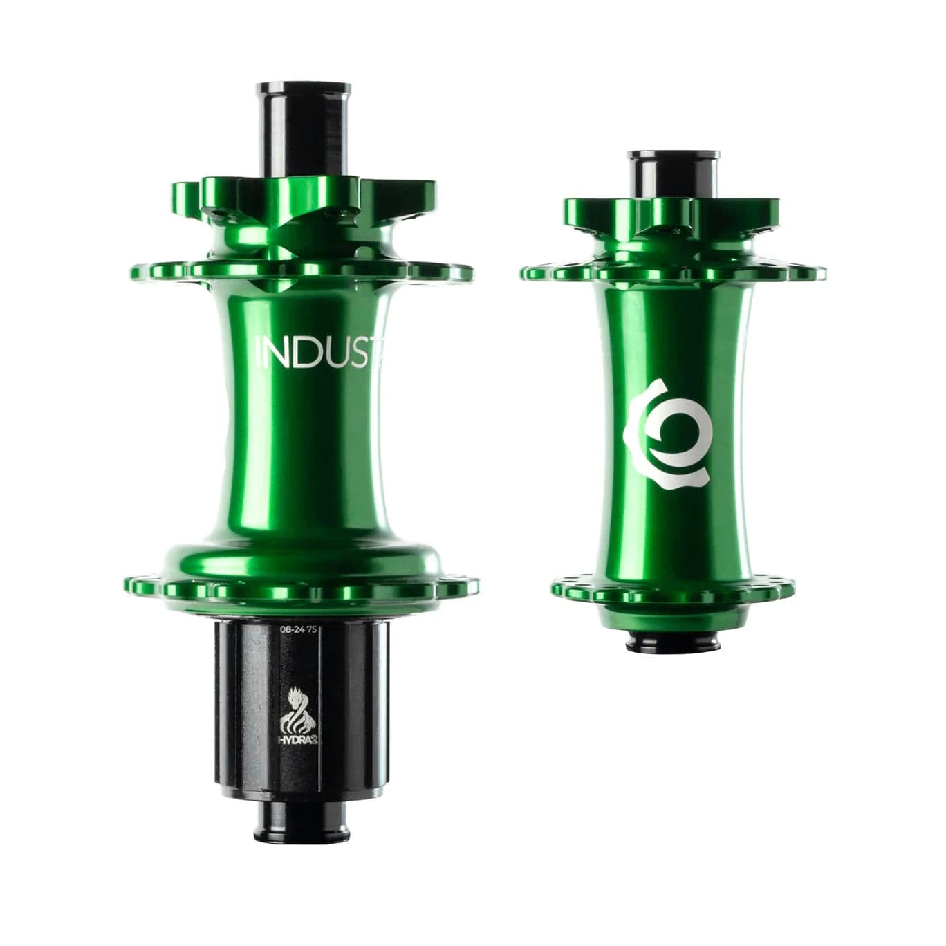 Industry Nine Hydra 2 Boost MicroSpline 32H, 12mm TA, 148mm, Shimano Micro Spline, Green Disc Hubs