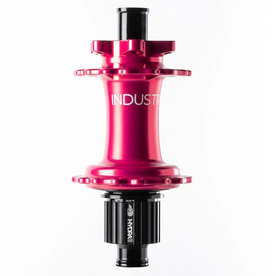 Industry Nine Hydra 2 Boost MicroSpline 32H, 12mm TA, 148mm, Shimano Micro Spline, Pink Disc Hubs