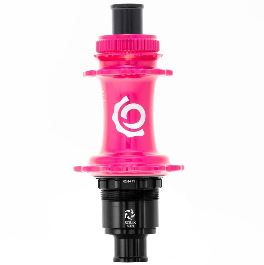 Industry Nine Solix M Classic Rear MS 24H, 12mm TA, 148mm, Shimano Micro Spline, Pink Disc Hubs