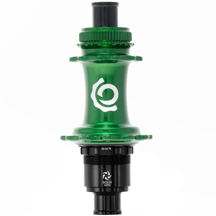 Industry Nine Solix M Classic Rear MS 28H, 12mm TA, 148mm, Shimano Micro Spline, Green Disc Hubs