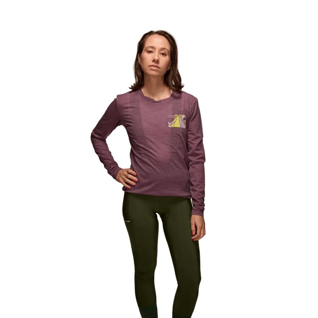 IRIS Women's Escape Merino Long Sleeve Plum / XS Apparel - Clothing - Women's Jerseys - Technical T-Shirts