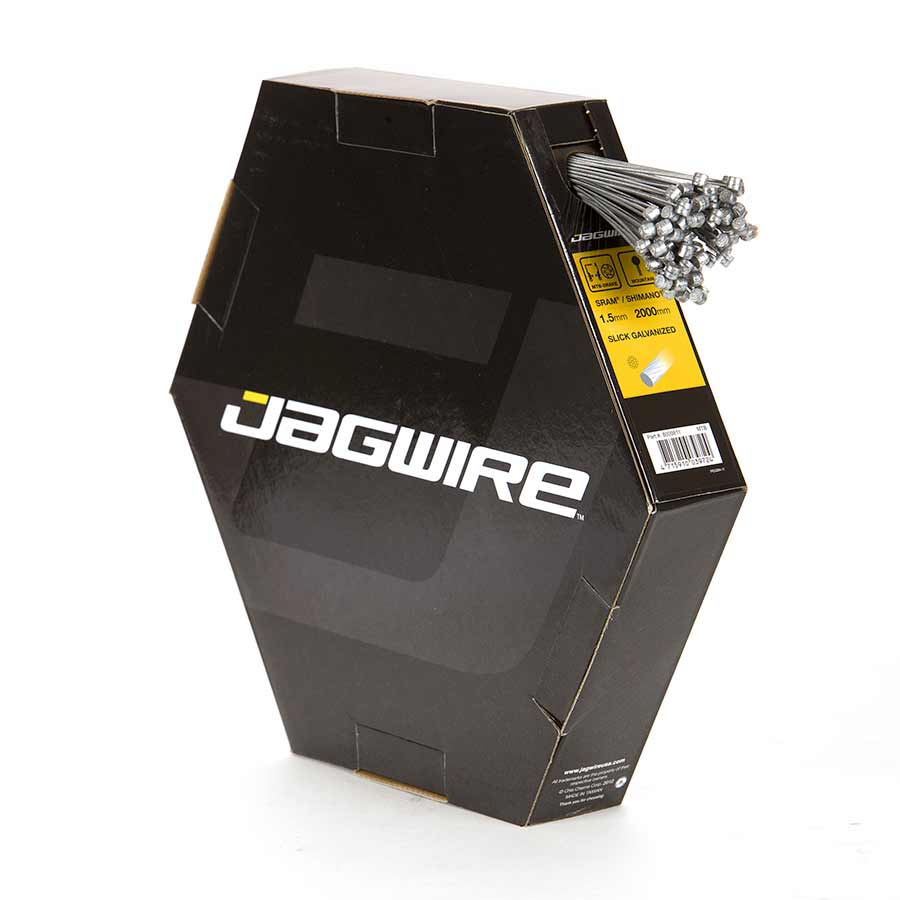 Jagwire Slick Brake cables, Slick, MTB, Galvanized, 1.5mm, 2000mm, Box of 100 Brake Cables