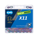 KMC X11 Wax KMC, X11 Wax, Chain, 11 Speed, 5.5mm, 118 Links, Aurora Chains