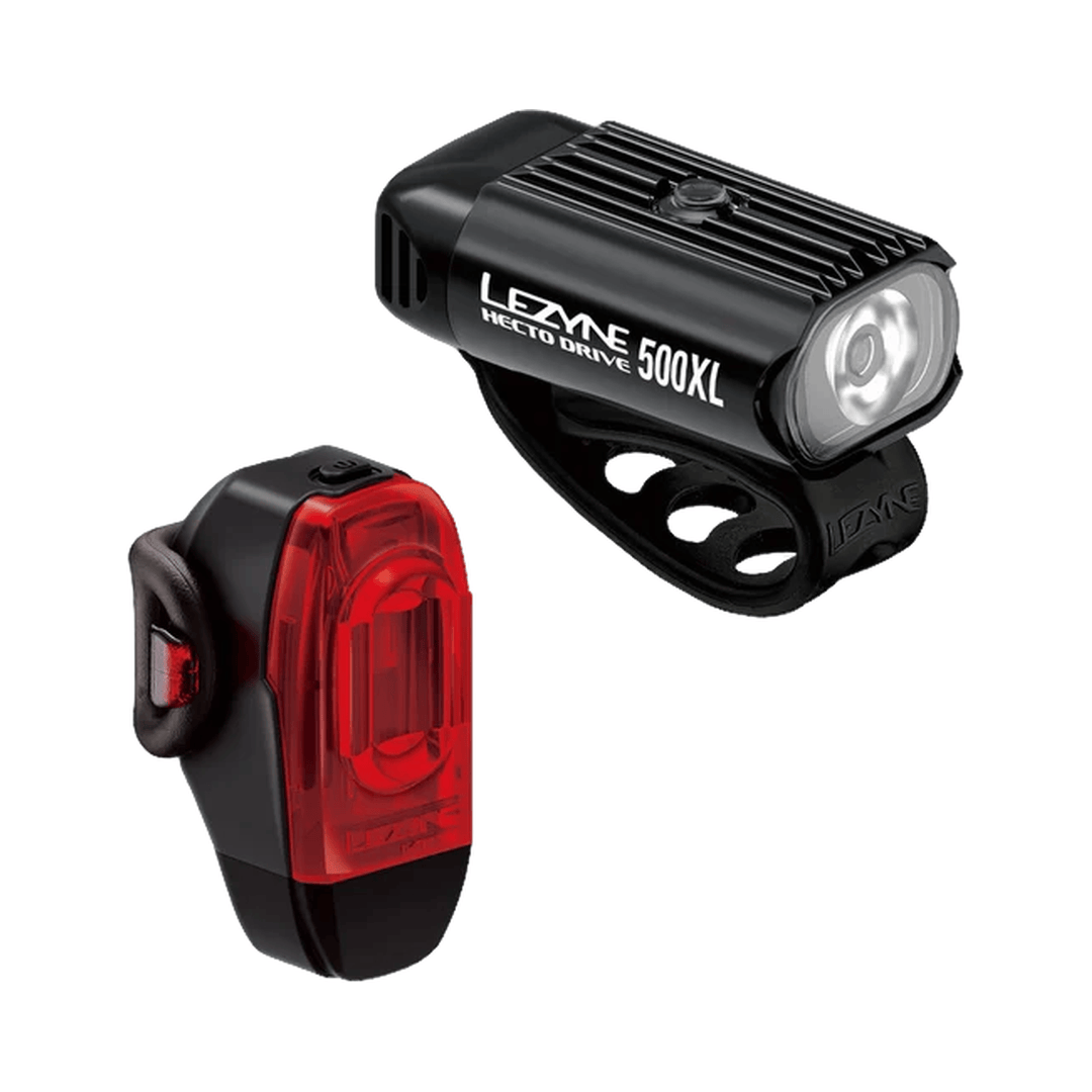 Lezyne Hecto Drive 500XL/KTV Drive+ Front and Rear Light Set Accessories - Lights - Sets