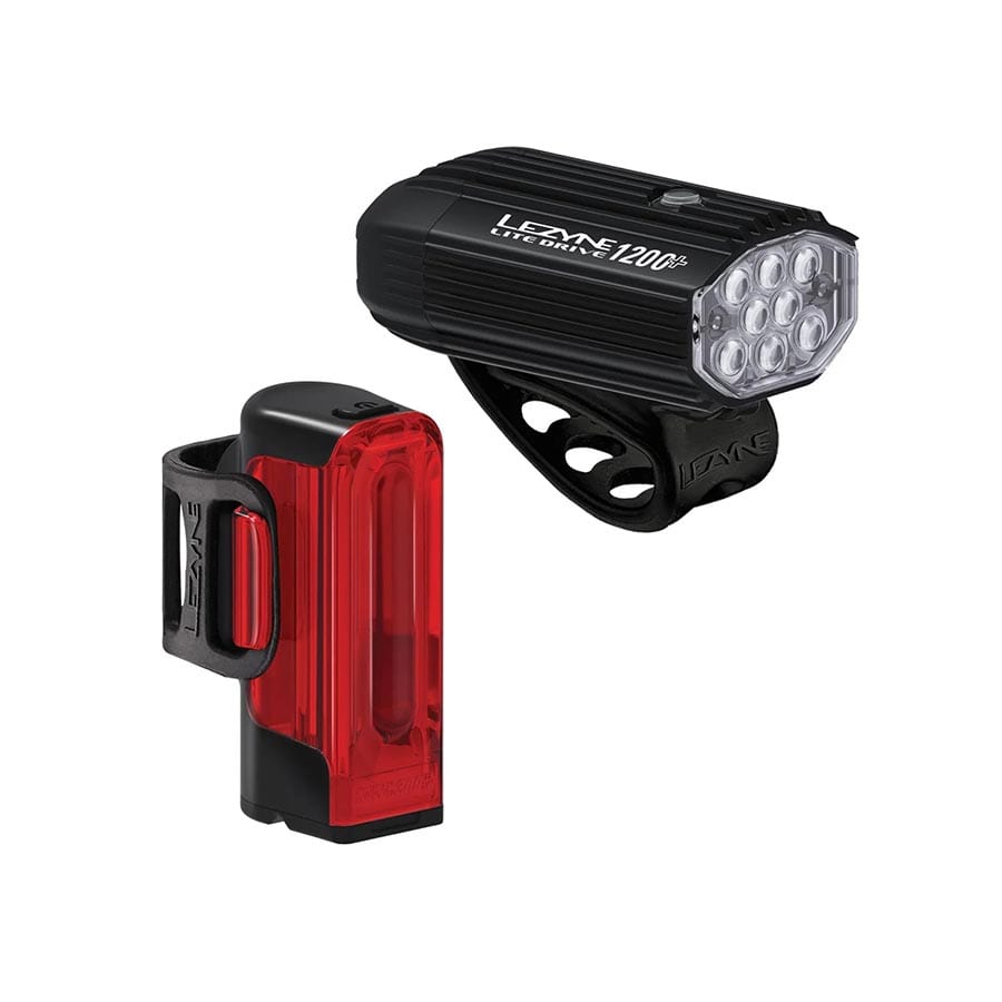 Lezyne Lite Drive 1200/ Strip Drive Pro 400 Lezyne, Lite Drive 1200/ Strip Drive Pro 400, Light, Set, Black Lights