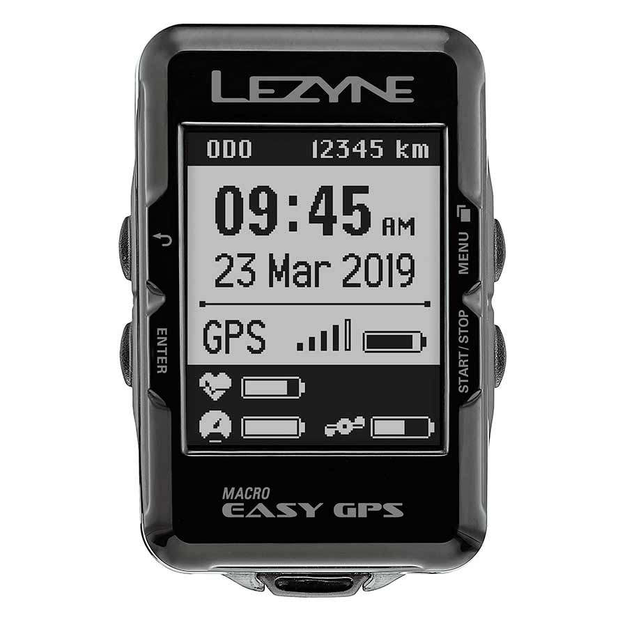 Lezyne Macro Easy GPS Lezyne, Macro Easy GPS, Computer, Speed, Cadence, HR, Black Computers