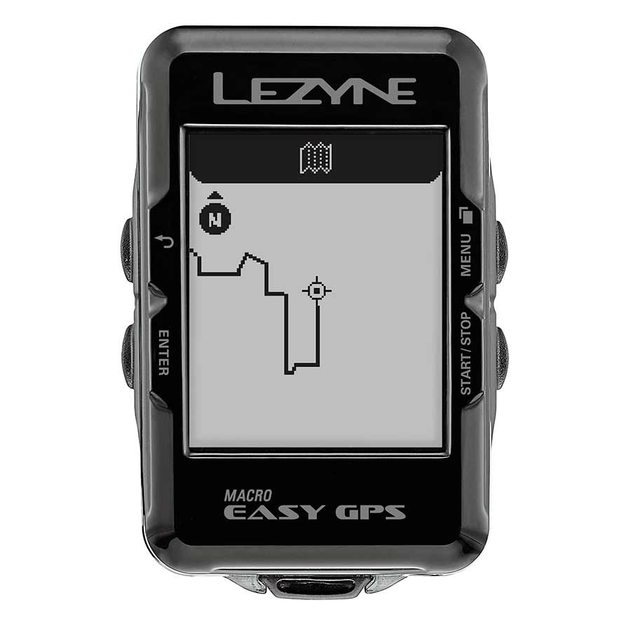 Lezyne Macro Easy GPS Lezyne, Macro Easy GPS, Computer, Speed, Cadence, HR, Black Computers