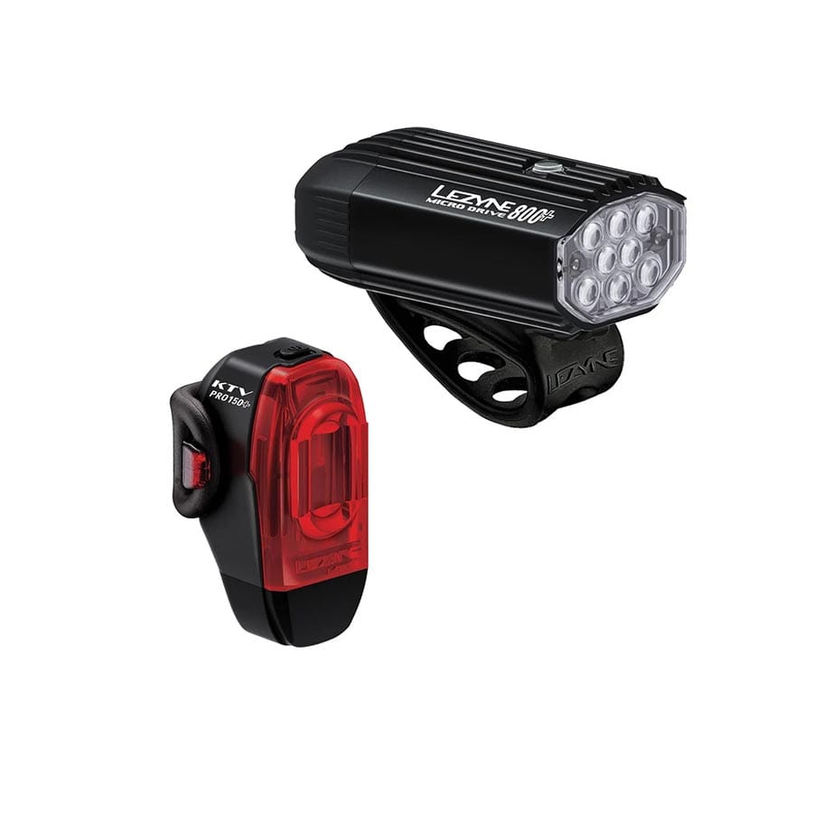 Lezyne Micro Drive 800/ KTV Drive Pro Lezyne, Micro Drive 800/ KTV Drive Pro, Light, Set, Black Lights