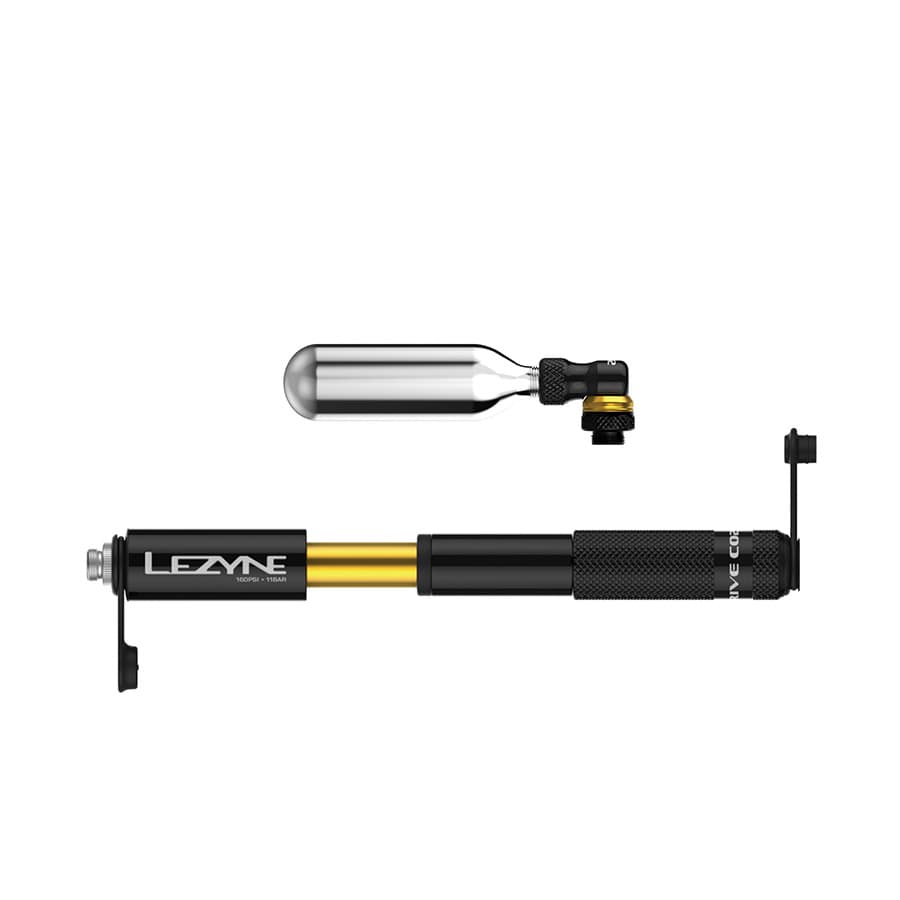 Lezyne POCKET DRIVE CO2 Lezyne, POCKET DRIVE CO2, Pump, 170mm, 160psi, Press-fit, Black Frame Pumps