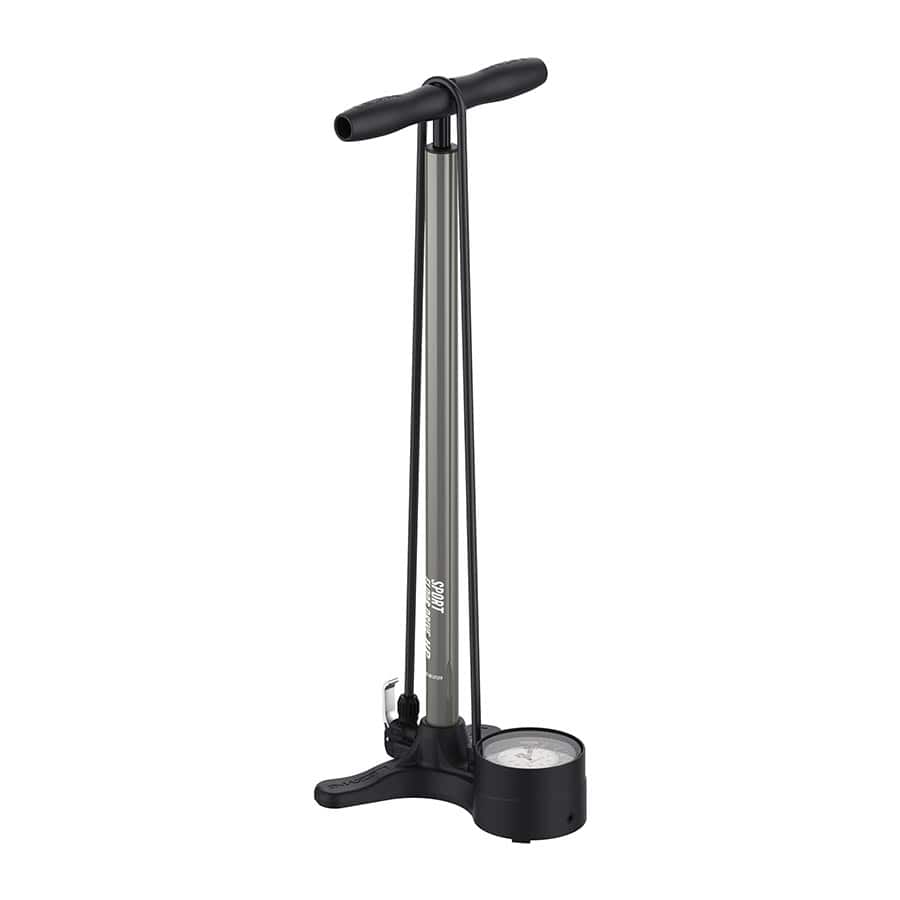 Lezyne Sport Floor Drive Floor Pump Grey,  ABS-1 Pro Chuck, 220psi Lezyne, Sport Floor Drive, Floor Pump, Dual Valve Head, 220psi, Grey Accessories - Pumps - Floor