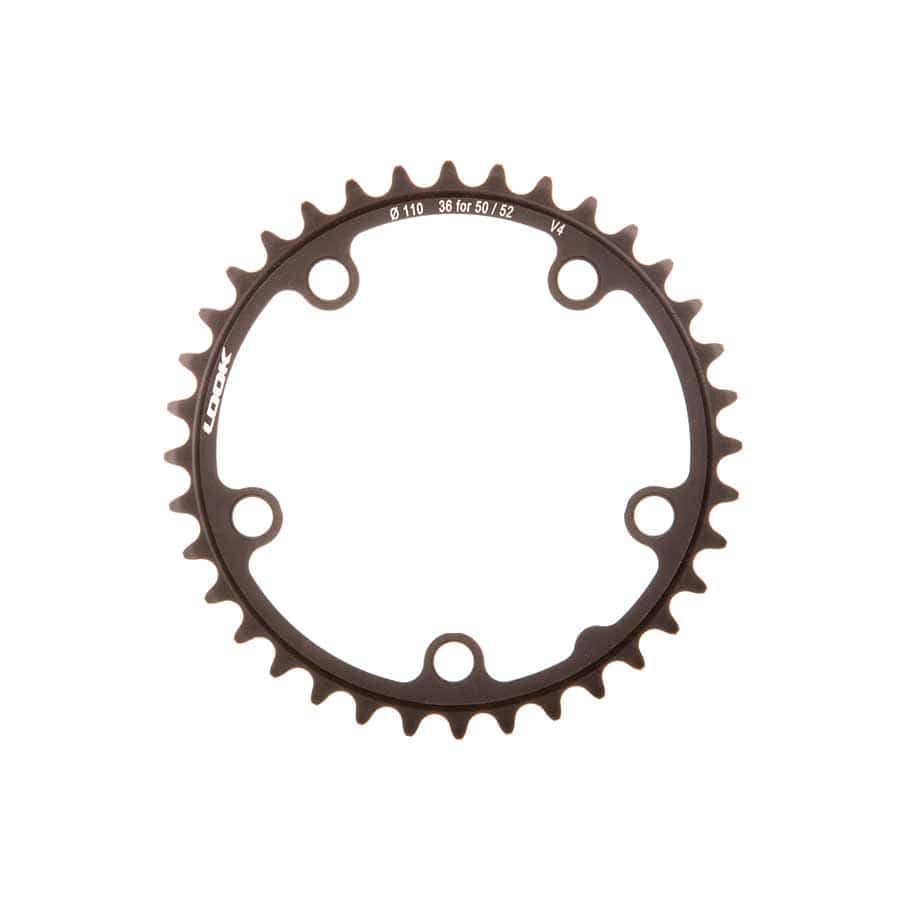 Look Zed3 Chainrings 36T, 11sp, BCD: 110mm, 5 Bolt, Zed 3, Inner Chainring, For 50/52, Aluminum, Black Chainrings