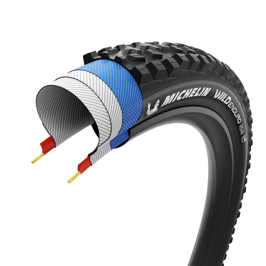 Michelin WILD ENDURO REAR PERF. LINE Michelin, WILD ENDURO REAR PERF. LINE, Mountain Tire, 29x2.40, Folding, Tubeless Ready, MAGI-X, GUM-X, 2x33, Black Mountain Tires