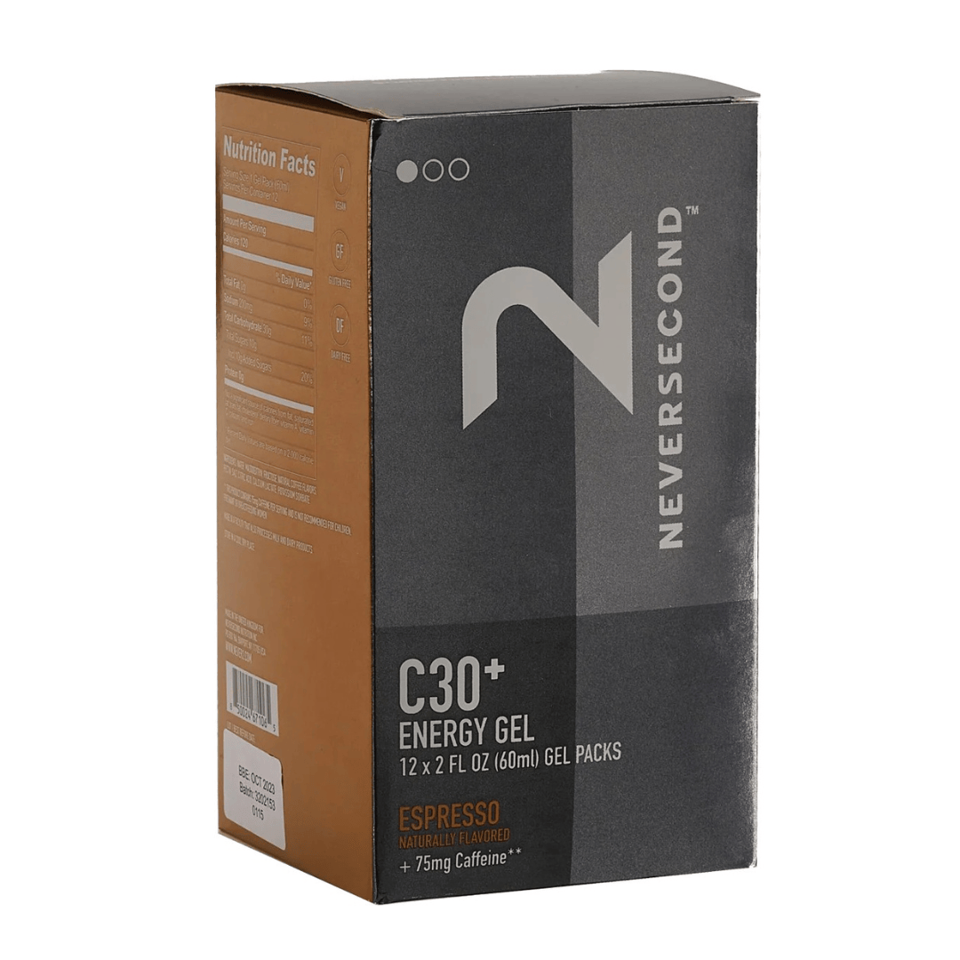 Neversecond C30+ Energy Gel Box of 12 Espresso w/ Caffeine Other - Nutrition - Gels & Shots
