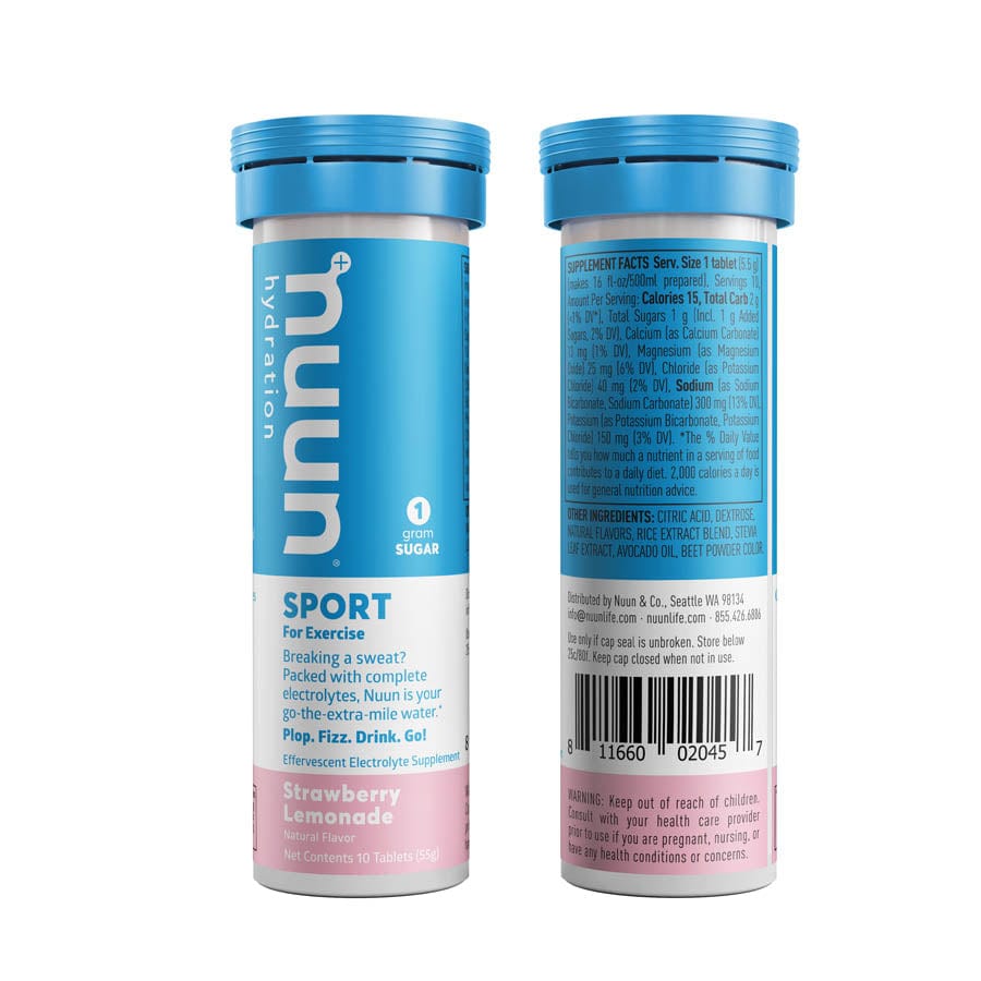 Nuun Sport Nuun, Sport, Drink Mix, Strawberry Lemonade, Box of 8, 10 servings Drink Mixes
