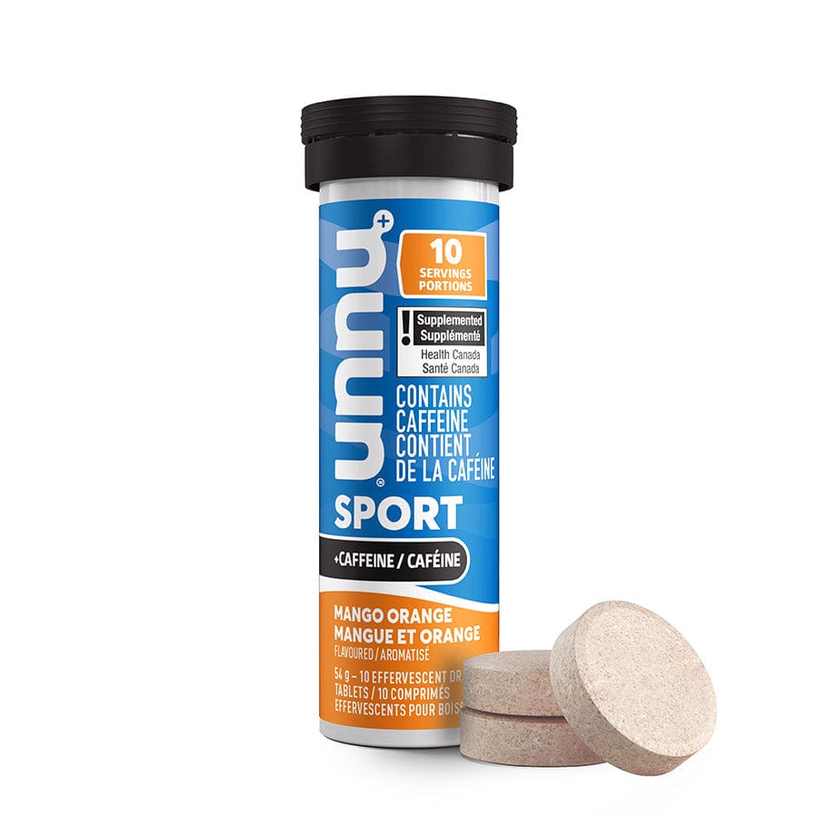 Nuun Sport with Caffeine Nuun, Sport with Caffeine, Drink Mix, Orange/Mango, Box of 8, 10 servings, 8pcs Drink Mixes